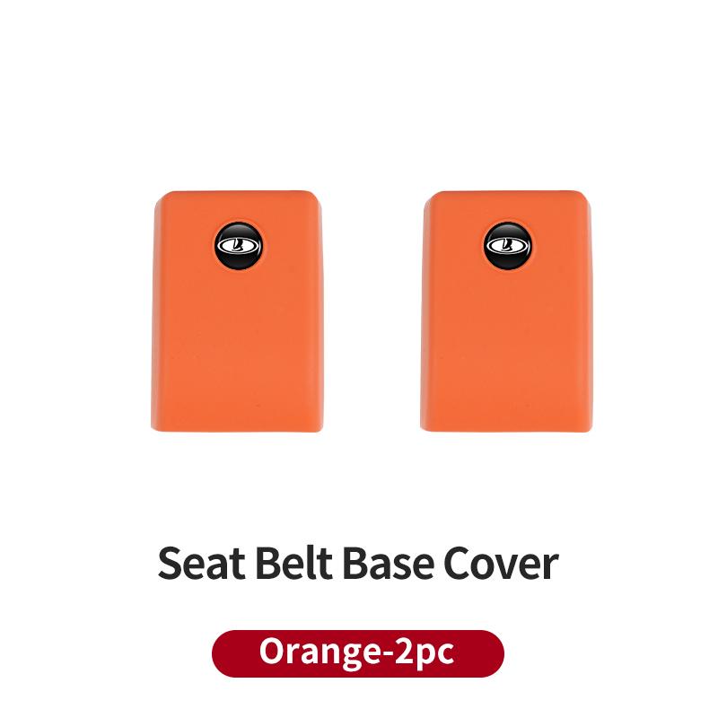 Car Silicone Seat Belt Buckle Covers Scratch-Resistant Protective Covers Car Interior Accessories For Lada Priora Sedan Sport PP3