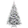 Artificial Christmas Tree with 300 LEDs White 210 cm PE and PVC