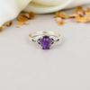 Amethyst Gemstone 925 Sterling Silver Oval Shape Handmade Jewelry Boho Ring For Women