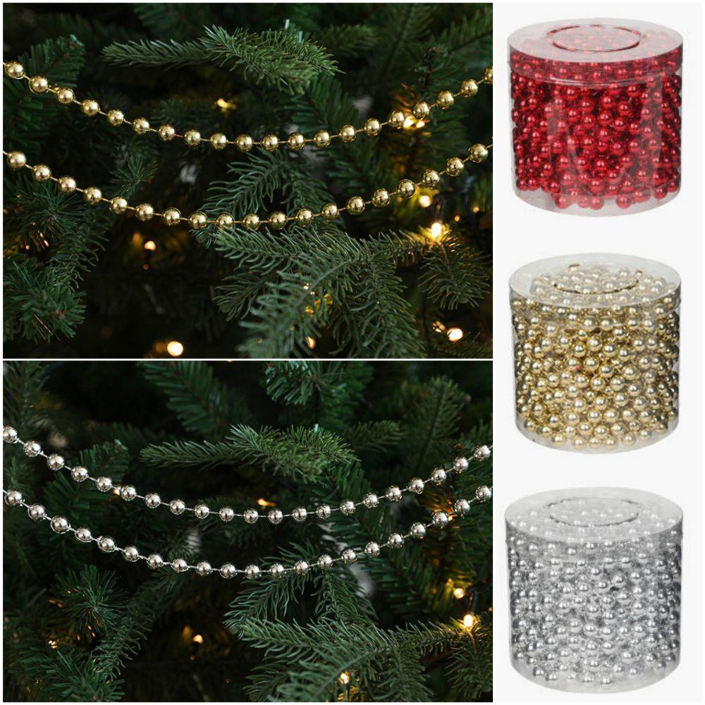 Plastic String Bead Chain 5M Christmas Decoration Christmas Tree Ornament Indoor Decoration