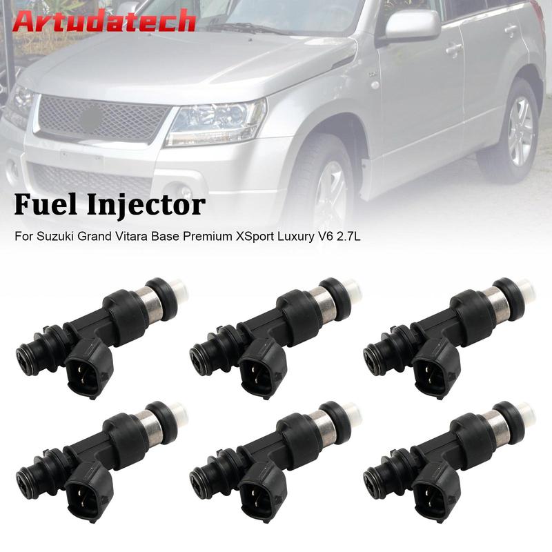 Artudatech 6PCS Fuel Injector 15710-66J00 Fit Suzuki Grand Vitara Base V6 2.7L FBYCS50