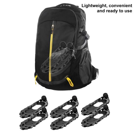 Crampons Ice Traction Cleat 30 Spikes Snow Walking Cleats Anti-Slip Boot Spikes Shoe