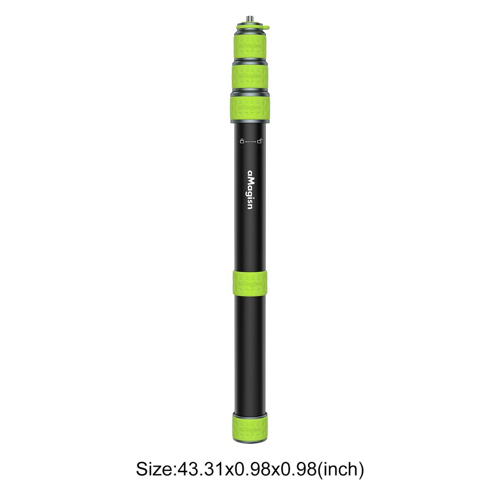 Aluminum Alloy Telescopic Stick Wear Resist Riding Selfie Sticks Double Clamp Handlebar Selfie Stick Cycling Accessories