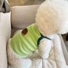 Одежда для собак Летняя Тонкая Вышитая Авокадо Слинг Маленькая и Средняя Бигбер Щенок Кошка Жилет Одежда для питомцев