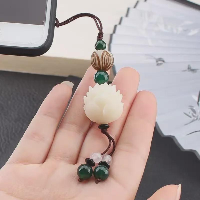 Women's Fortune-Bodhi Lotus Pendant: USB Lanyard & Phone Chain In Chinese Style