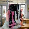 Phone Case: 2D flat design suitable for iPhone 18 17 16 15 14 13 Pro film protective case, couple style, pink, black, white, Christmas and Halloween g
