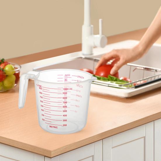 1000 мл пластиковый мерный стакан с ручкой носик точные весы без BPA кулинария выпечка