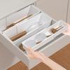Telescopic Storage Box Drawer Organizer Large Capacity Smooth Edge Retractable Design Space-Saving Tableware Sorting Box