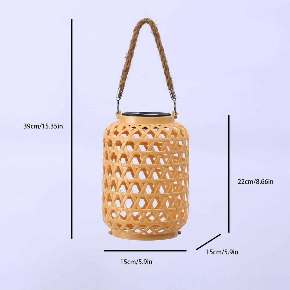 Светодиодный солнечный свет Солнечный подвесной фонарь Ретро солнечный художественный фонарь Декоративный винтажный садовый светильник Уличный пластиковый полый свет