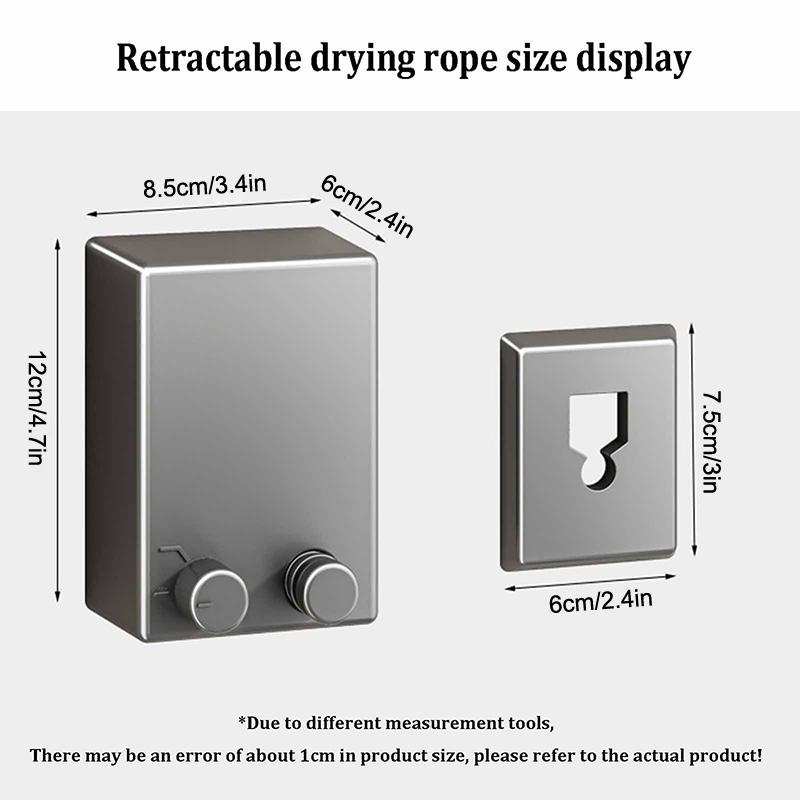 Выдвижная бельевая веревка без сверления El Настенная сушилка для одежды В помещении Стальная проволока Невидимый органайзер Вешалка для белья