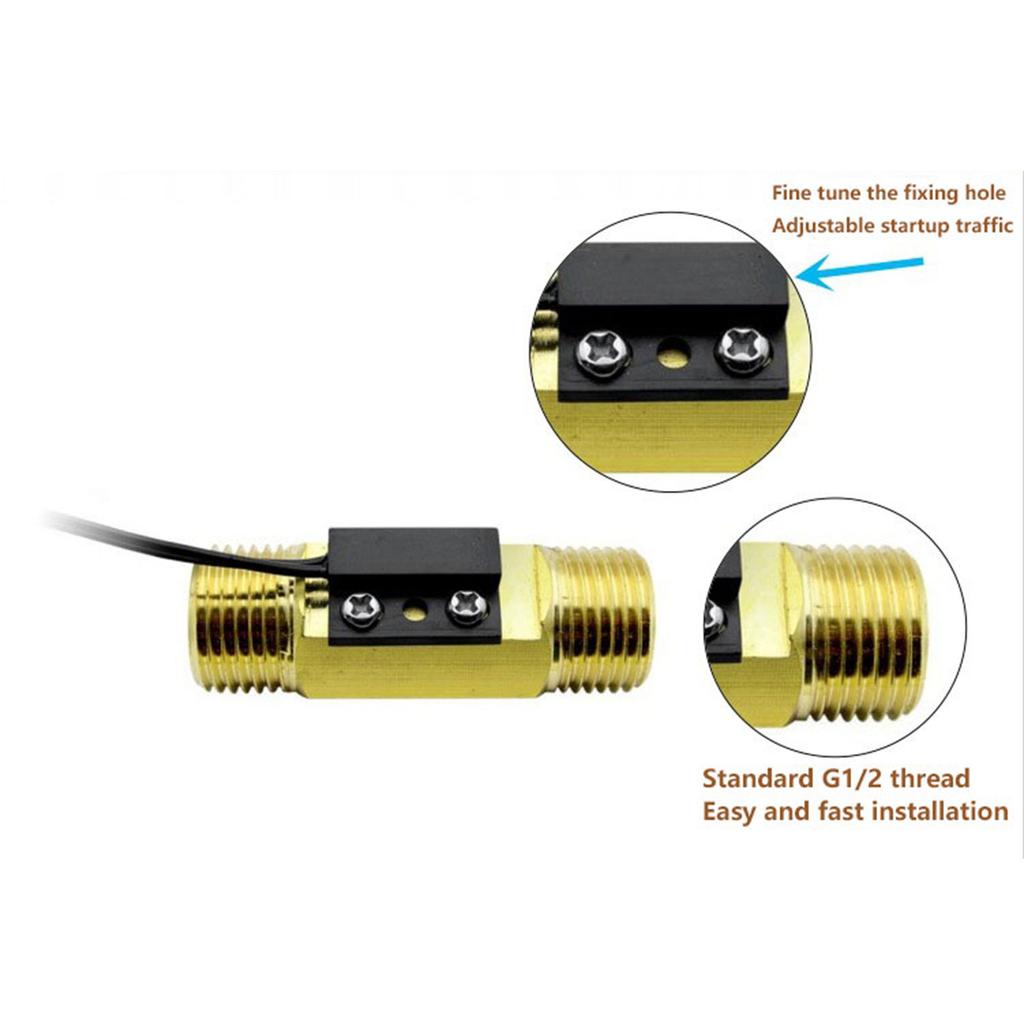 Compact 220V Brass Water Flow Switches Easy Installation Water Flowing Measurement Switches for Various Applications