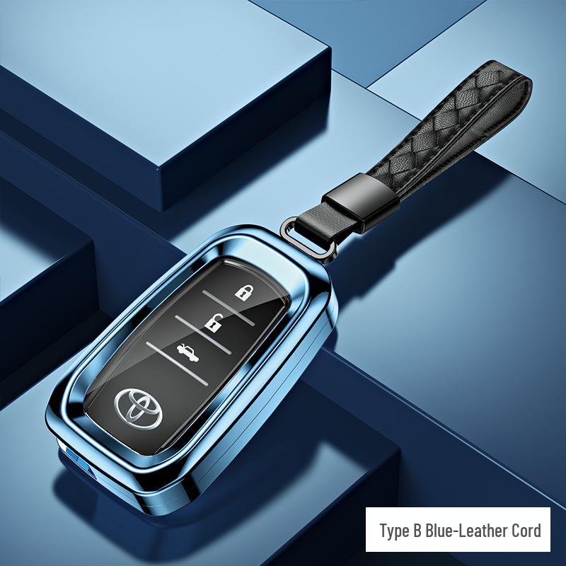 Футляр для ключа Toyota: Подходит для Highlander, RAV4, Crown, CHR, Venza, Prado, Camry - Полный чехол-обертка