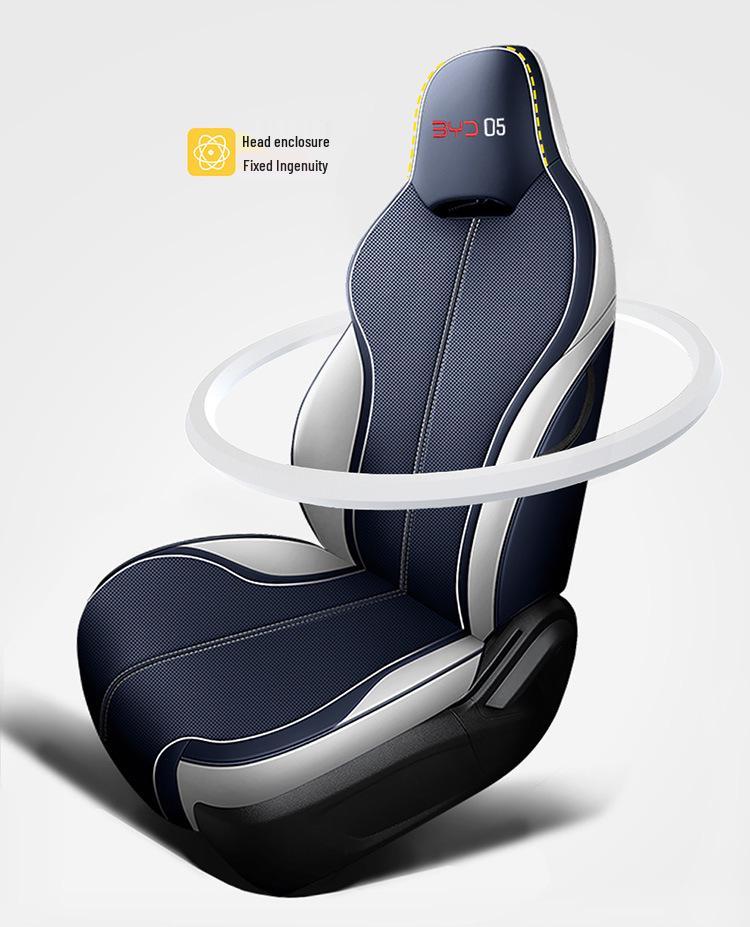 BYD Destroyer 05 Car Seat Cushion - Four Seasons, Full Surround, Five-Seat, Cartoon Design, Fits 22 Models