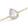 [N6856] - Gold Plated Bracelet 'Sissi' White Gold - 11x9 Mm