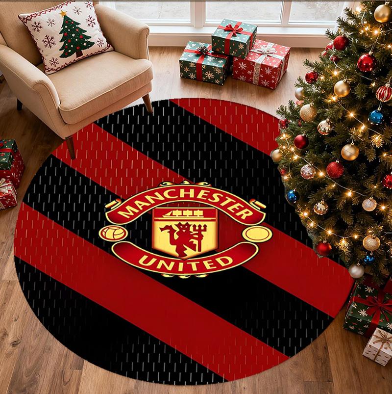 Football team Pattern Round Rug, Indoor/Outdoor Mat, for Picnic, Gameroom, Bedroom, Office, Living Room, Home Decor Carpet, Birthday Gift