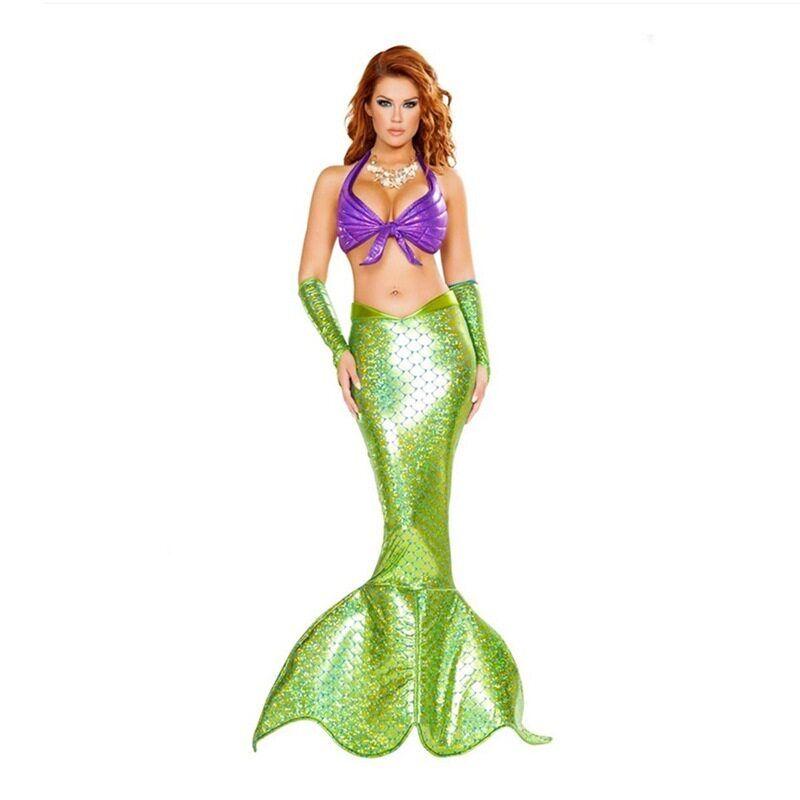 Halloween Costume Adult Mermaid Sequin Princess Dress Fishtail Cosplay European and American Amazon Hot-Selling Mermaid Dress