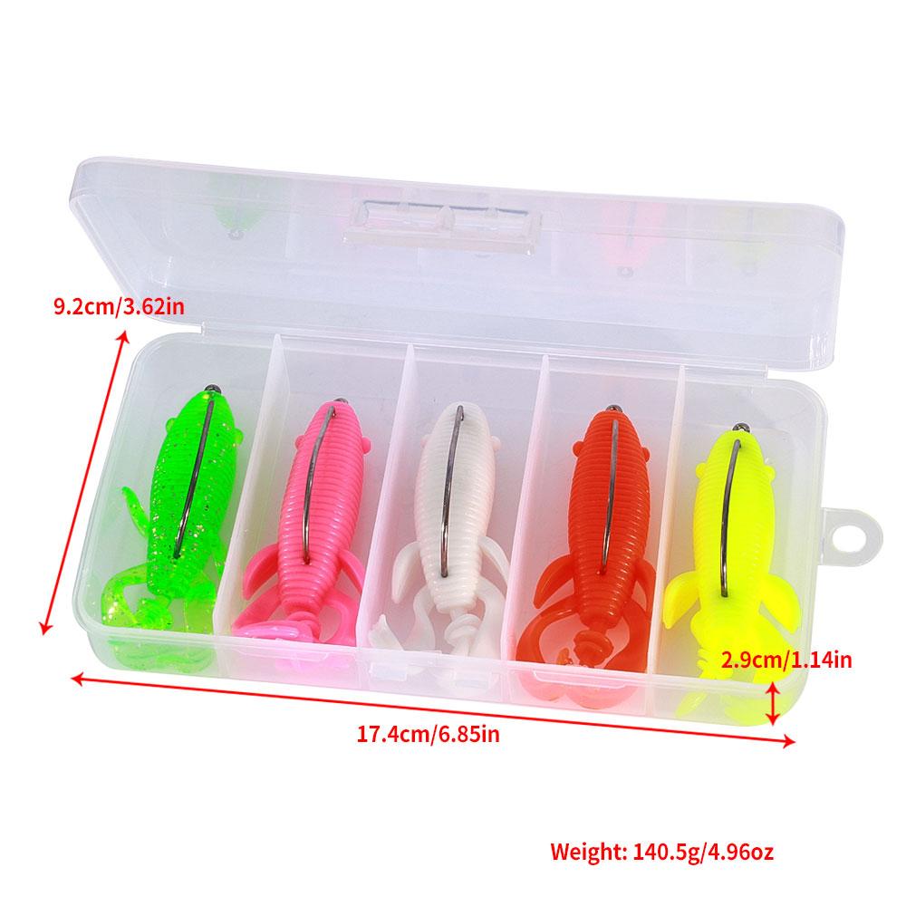 HENGJIA 5PCS/BOX Soft Rubber Lure Worms Fishing Lure 9cm-13g Silicone Bait Wobbler for Trolling Bass Fishing Goods