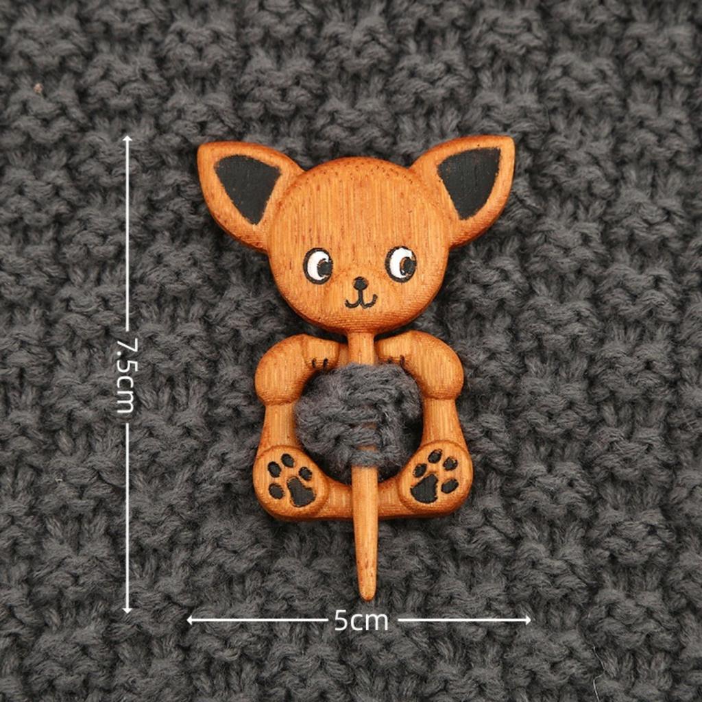 Креативная коричневая милая деревянная булавка-животное, брошь, булавки, декоративные для женщин, девочек, воротник, платье, свитер, шарф, шаль, брошь, ювелирные изделия