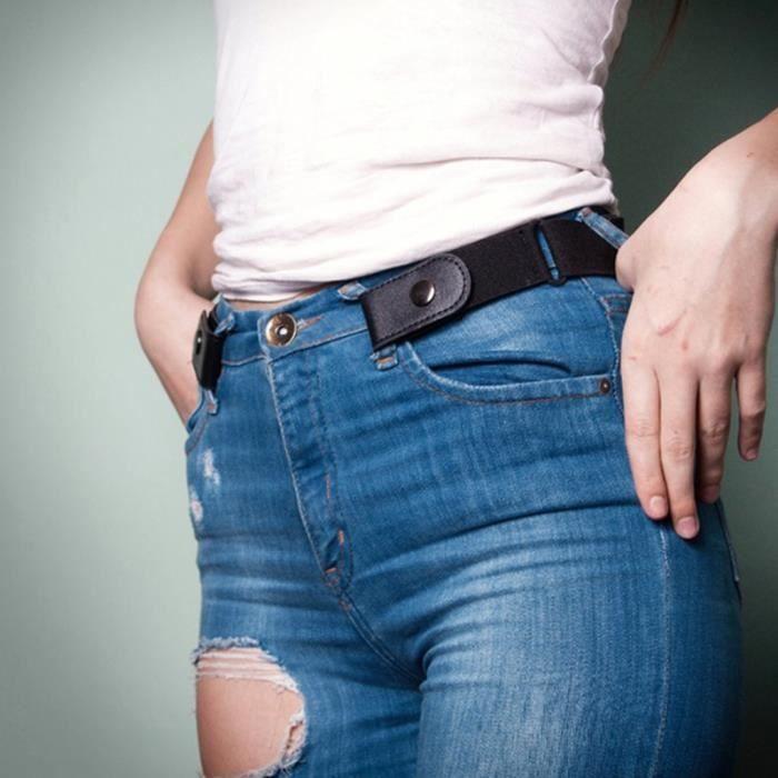 Elastic Belt Without Buckle - SHOP-STORY - Relax - Black - Adjustable - Comfortable