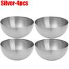 1/4PCS Stainless Steel Salad Bowl Fruit Soup Noodles Rice Bowl Gold Utensils Kitchen Food Container Tableware Utensils Gadgets