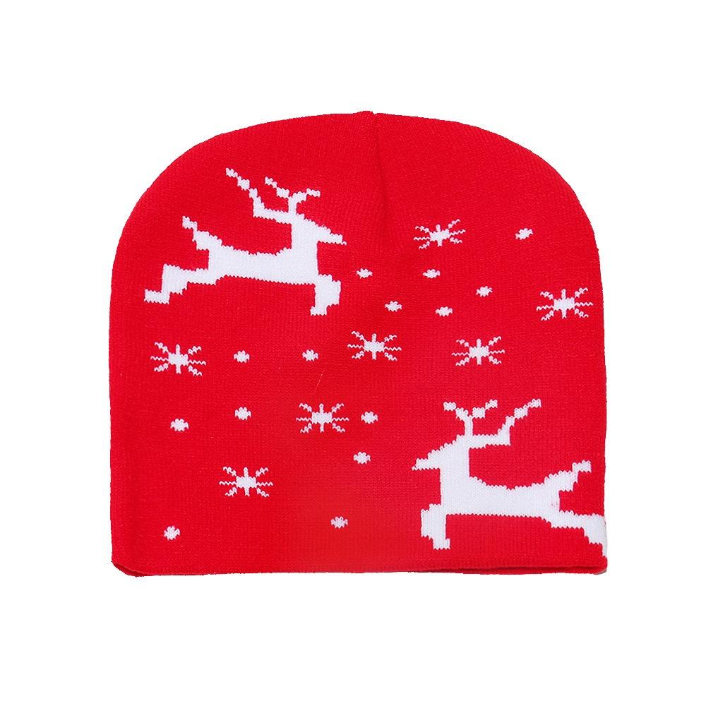 Personality Reindeer Christmas Hat Snowman Bow Pullover Cap New Year Dress Up Cartoon Santa Claus Beanie Hat Male