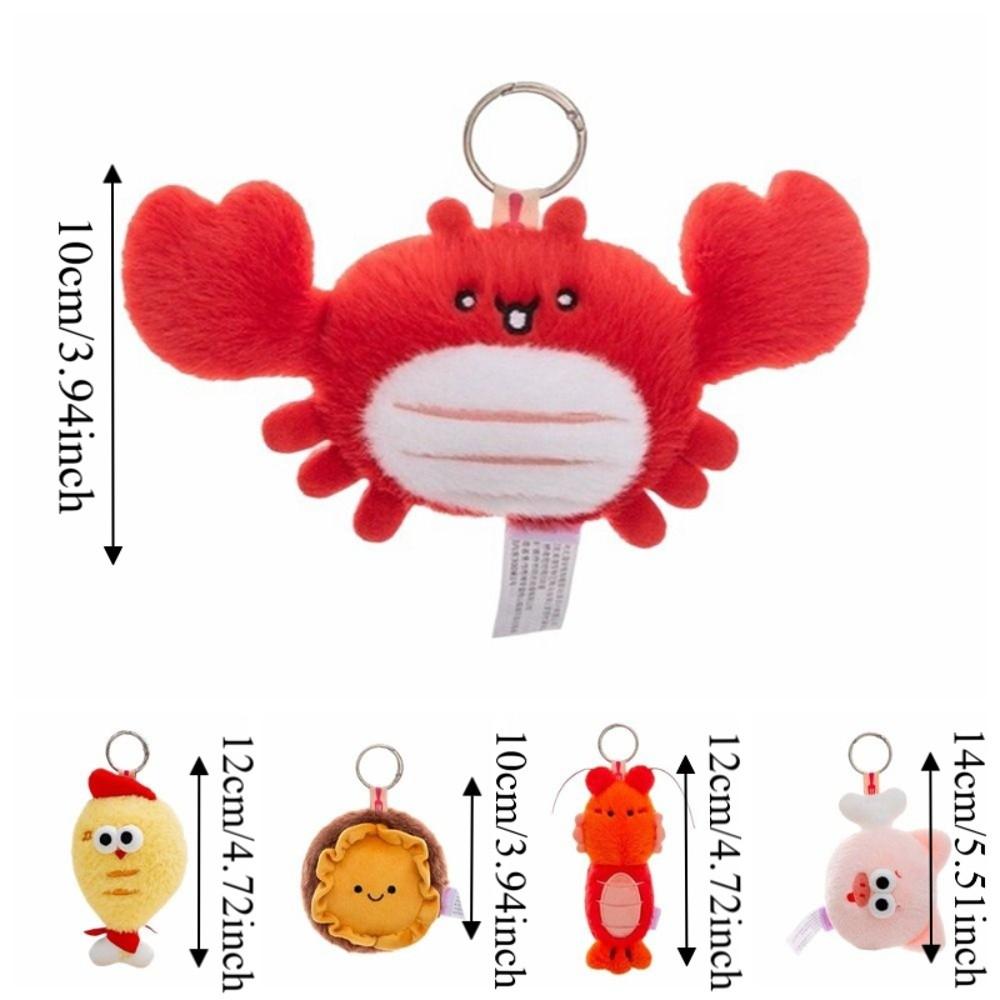 Soft Plush Food Pendant Cute Bag Delicate Decoration Fashion Snack Keychain Personal Belongings