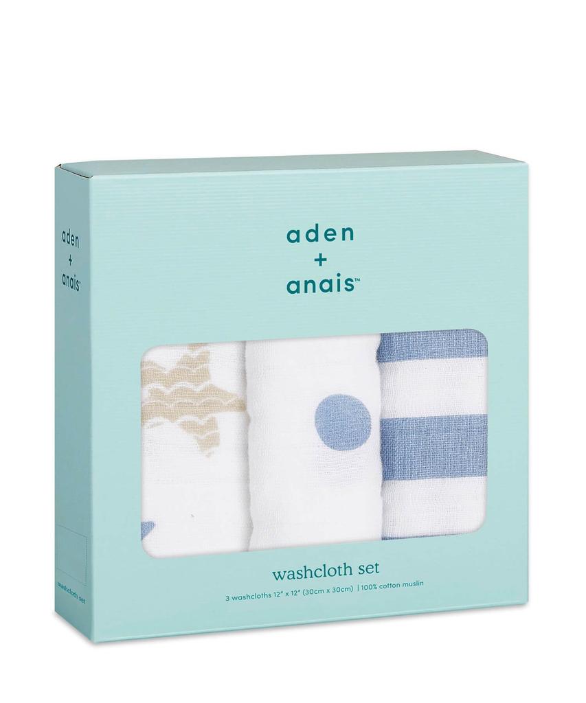 aden anais and Japan Official Product Rock Star 3050 30 x 30cm Washcloth Set with Loop Gauze for Girls and Baby Baby Shower Gift + (Aden Anais)