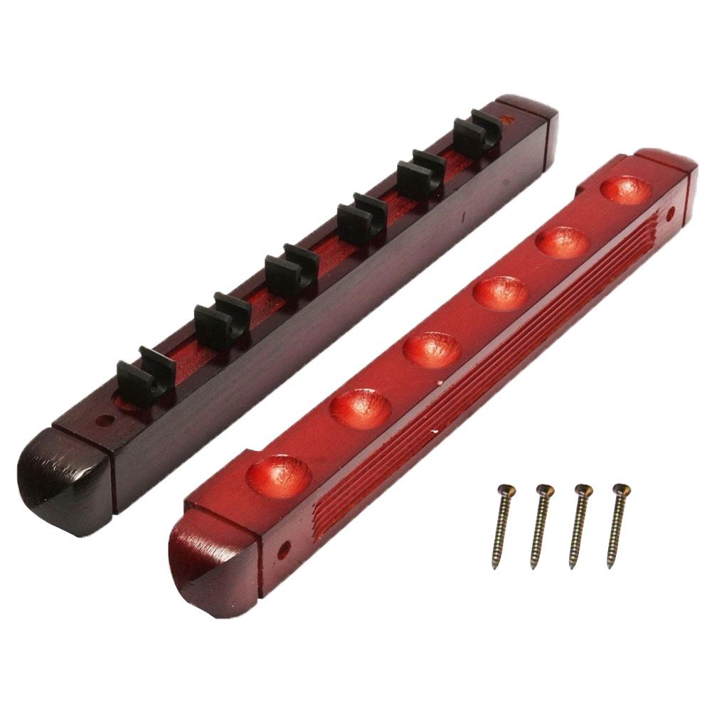 Billiard Cue Stick Rack Professional Solid Wood Holder Organizer Wall Mount for Snooker Ball Arm 6 Cues Holder Billiard