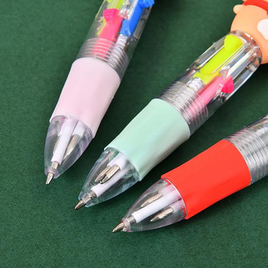 20 шт. шариковых ручек с выдвижной ручкой 0,7 мм с рисунком «Веселые ручки для детей» Санта-Клауса и снеговика