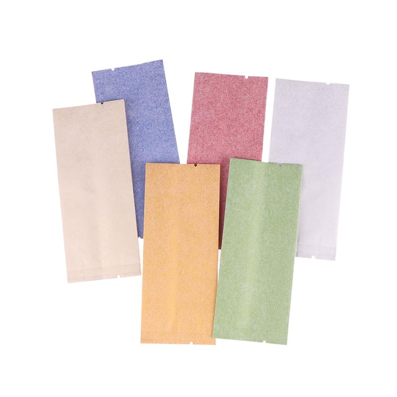 50 шт., открытый верх, шелковая алюминиевая фольга, боковые складки, термосвариваемые пакеты для кофе, зерен, чая, специй, злаков, орехов, шелковые бумажные мешочки