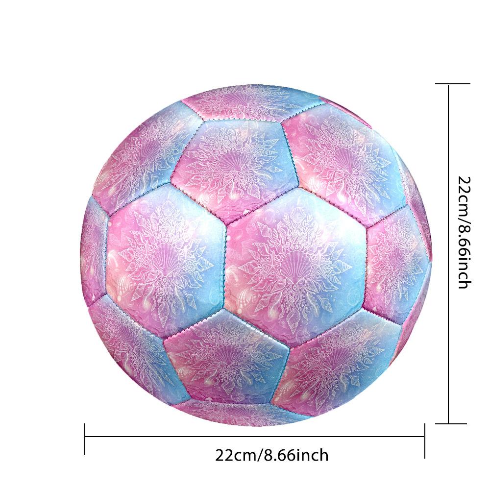 1pc Oceanic Mandala Themed Soccer Ball, Size 5, Lightweight PVC Material, Outdoor Training Soccer Ball Gift. q62287