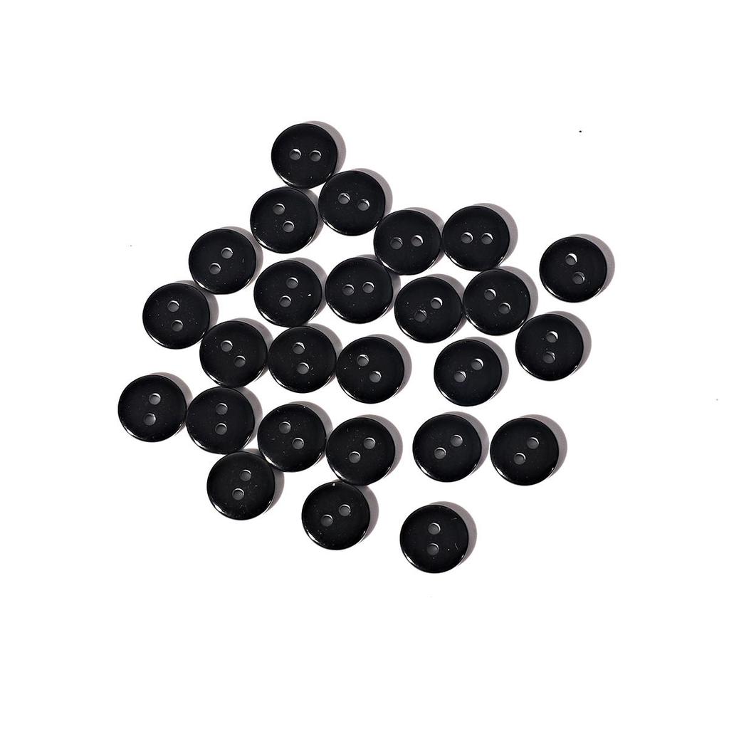 Resin Sewing Button Scrapbooking Round White Black 2 Holes 9/10/11.5/15/18/20/23/25 Mm