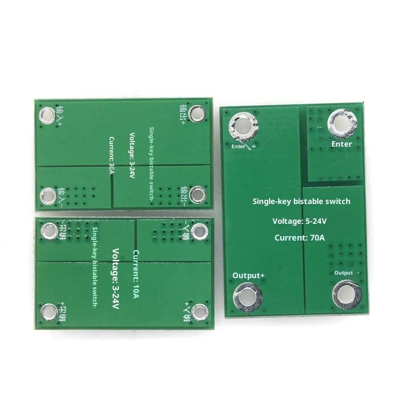 1Pcs Self-locking Electronic Switch Single-button Switch Module 10A 30A 70A High-current Single-button Bistable Switch-Homeclub