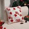Christmas Pillow Case, Throw Cover with Zipper, Washable Decorative Pillowcase, Waist