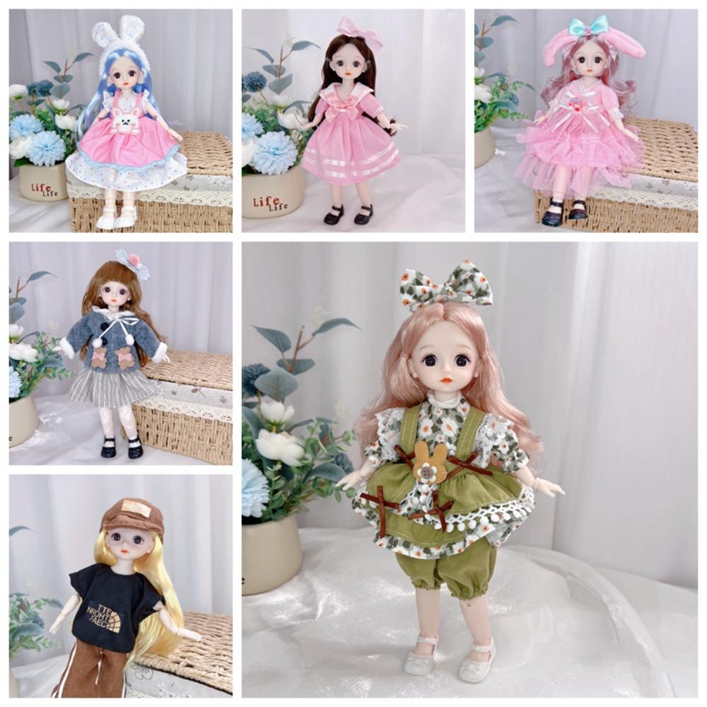 3D Simulation Eyes Cute BJD Doll 20 Joints Fashion Clothes BJD Doll 1/8 30CM BJD Doll  DIY Toys