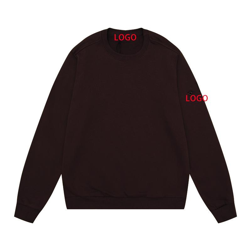 Унисекс Stone Compass Badge Базовый пуловер-свитшот - Высококачественный повседневный дизайн с круглым вырезом для комфорта в любое время года