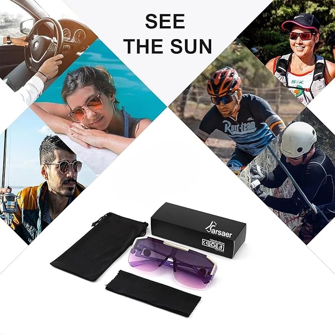 Солнцезащитные очки Oversized Square Flat Top Shield One Piece без оправы стильные женские и мужские UV400 E1037