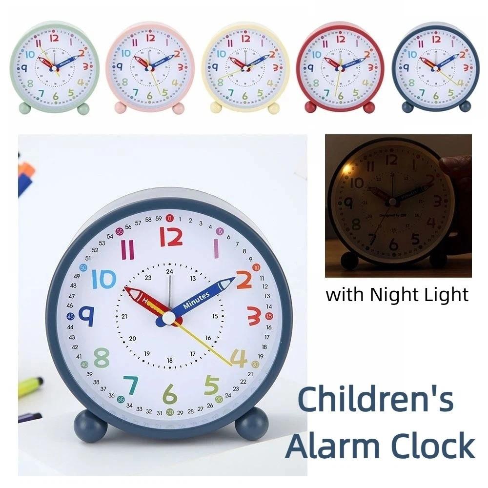 Pencil Design Children's Alarm Clock Battery Operated Time Planning Clock Bedroom Decor