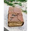 400 Pages Leather Journal with Key - Antique Handmade Deckle Edge Paper, Vintage Leather Journal - Book of Shadows - Great Gift