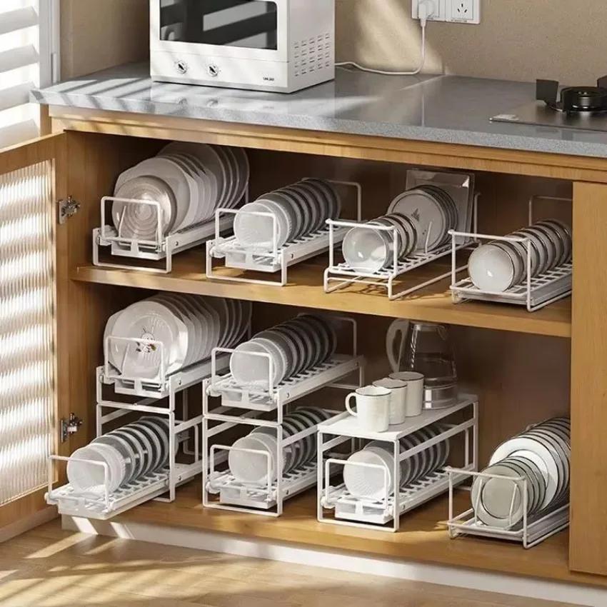 Полка для кухонной раковины, дренажная полка, однослойное хранилище для мисок и подносов, вмещает посуду, столовые приборы, небольшой шкаф, встроенная полка для хранения