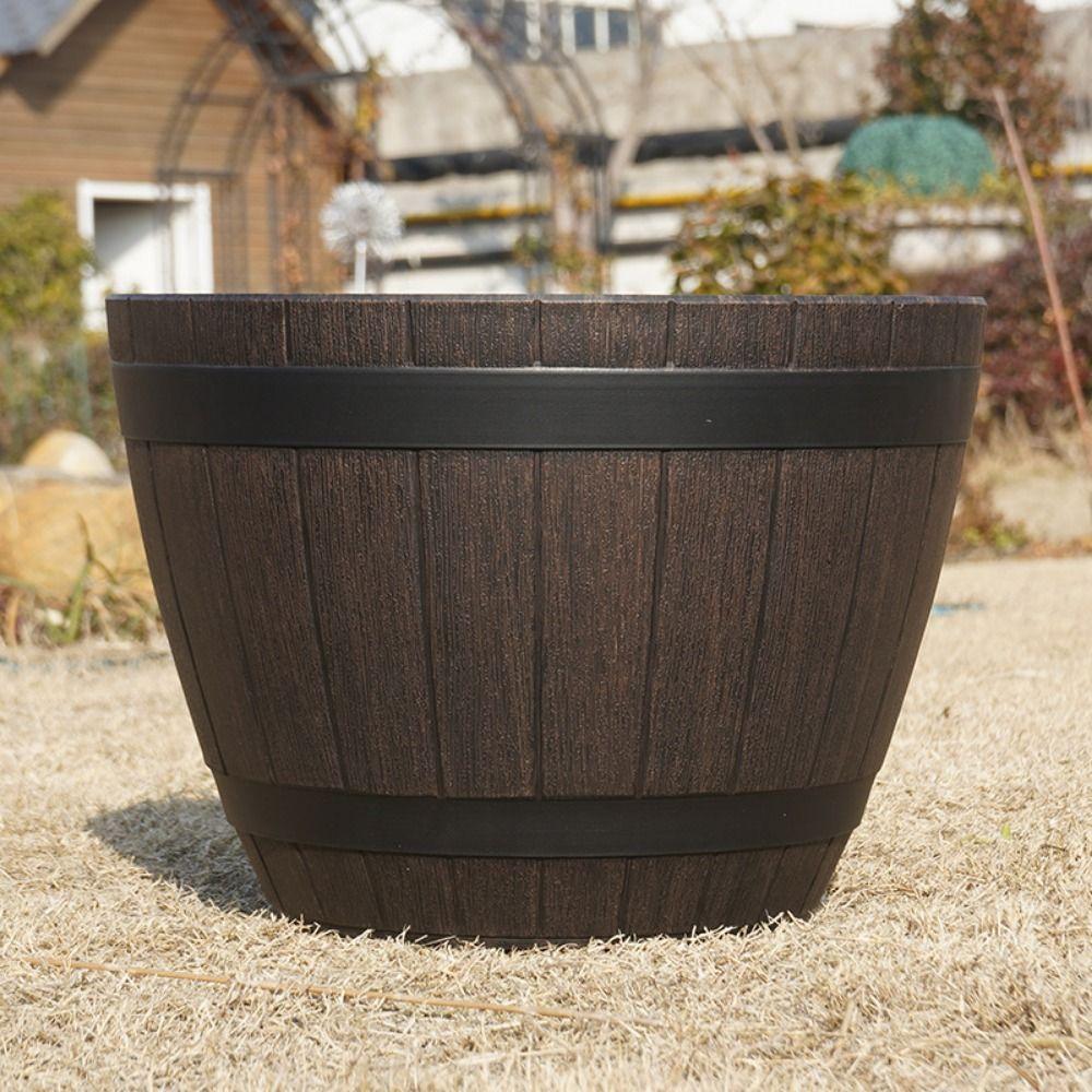 Breathable Round Flower Pot Decorative Flower Bucket Ornament Flower Arrangement