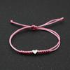 Love Heart Charm Bracelet Women Men Lovers' Wish Good Lucky Red String Braided Adjustable Couple Bracelets Friendship Jewelry ARI
