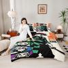 Demon Slayer Anime Design Bedding Set (1 duvet cover, 2 pillowcases, duvet not included)