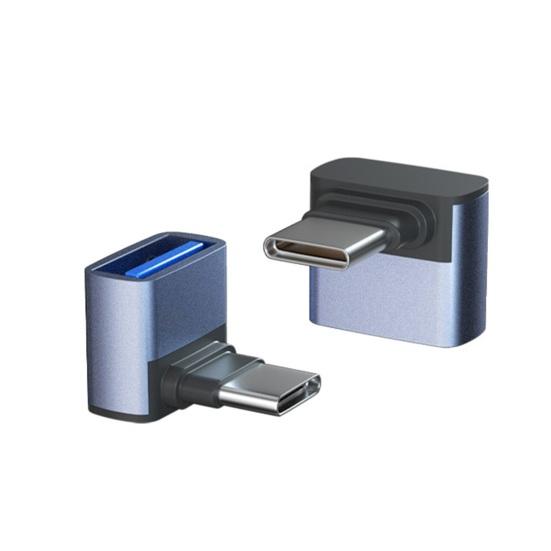 Преобразователь Type-C на USB Прямой угол OTG Мини 10 Гбит/с Передача данных Универсальный Type C Папа на USB A Мама Конвертер Компьютерные Аксессуары