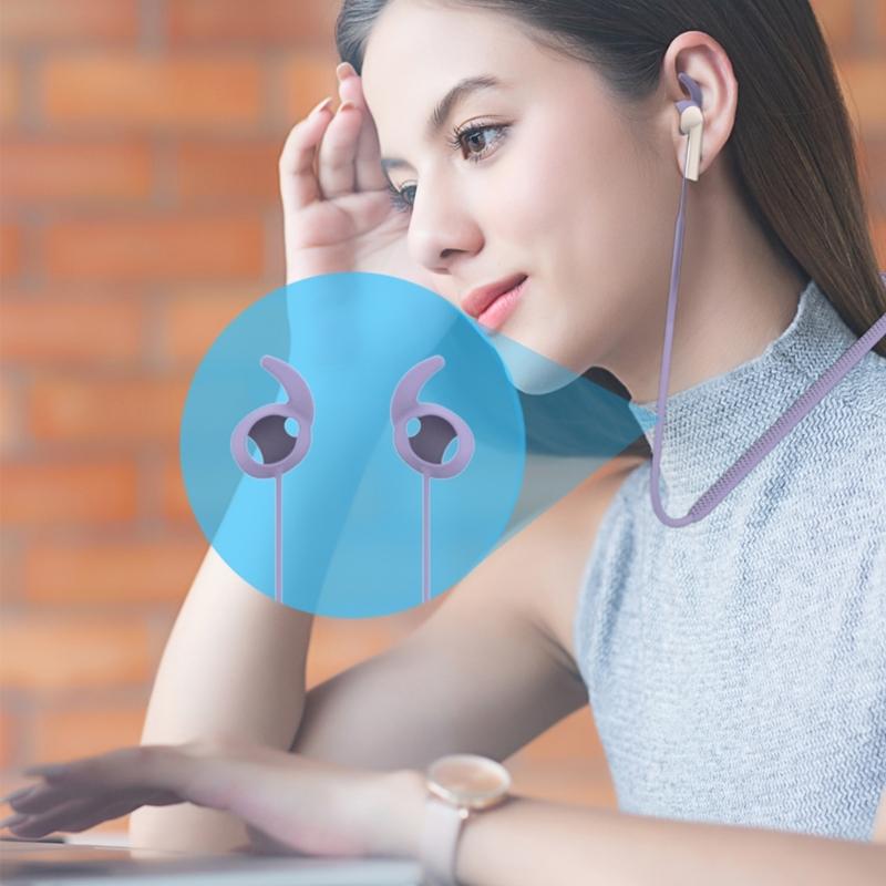 Обновленные силиконовые ремешки-держатели для наушников 40 см шнурок на шею Гибкие силиконовые ремешки для наушников Удобные для спорта