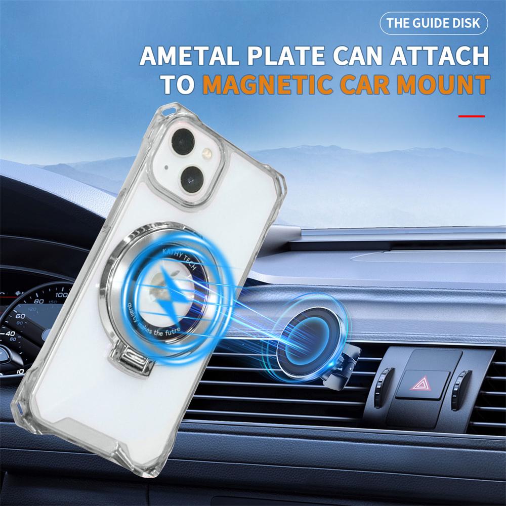Ударопрочный магнитный держатель-подставка для телефона чехол для iPhone 16 15 12 13 14 Pro Max Plus для Magsafe Wireless Charger Bracket Cover