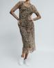 Платье длинное в обтяжку Samsara 6402 36 леопардовое