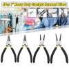 Straight External Pliers 4pcs Snap Ring Pliers Set 7'' External Straight Curved Circlip Combination