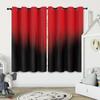2 штуки красных и черных штор с градиентным узором, используемых для украшения, спален, гостиных и офисов