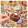 50Pcs/Set 3D Delicious Food . Afternoon Tea Dessert Stickers DIY Fashion Waterproof Doodle Decals Stickers (2 Styles)